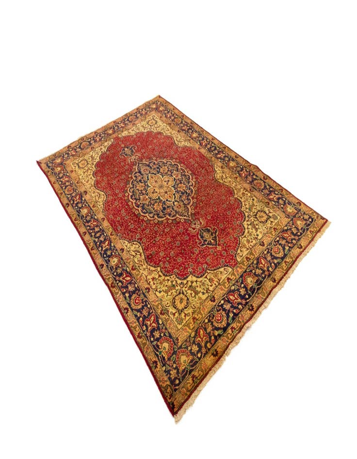 Detail image of  6' 6 x 10'  Hand Knotted Tabriz Persian Wool Rug