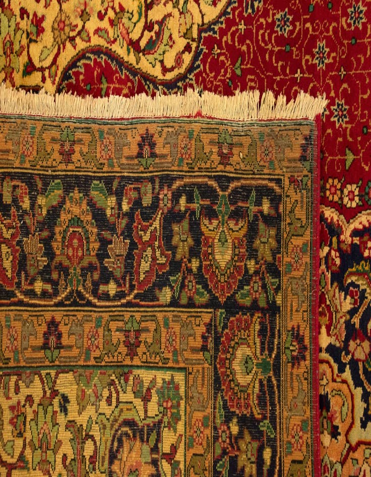 Detail image of  6' 6 x 10'  Hand Knotted Tabriz Persian Wool Rug