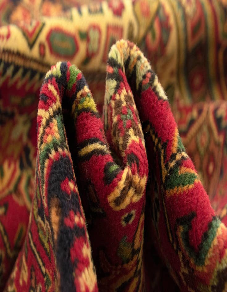 Detail image of  6' 6 x 9' 10  Hand Knotted Tabriz Persian Wool Rug