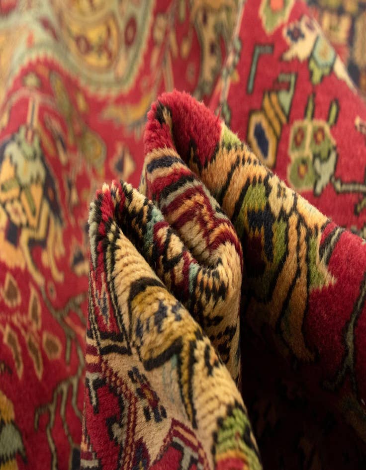 Detail image of  6' 7 x 9' 8  Hand Knotted Tabriz Persian Wool Rug