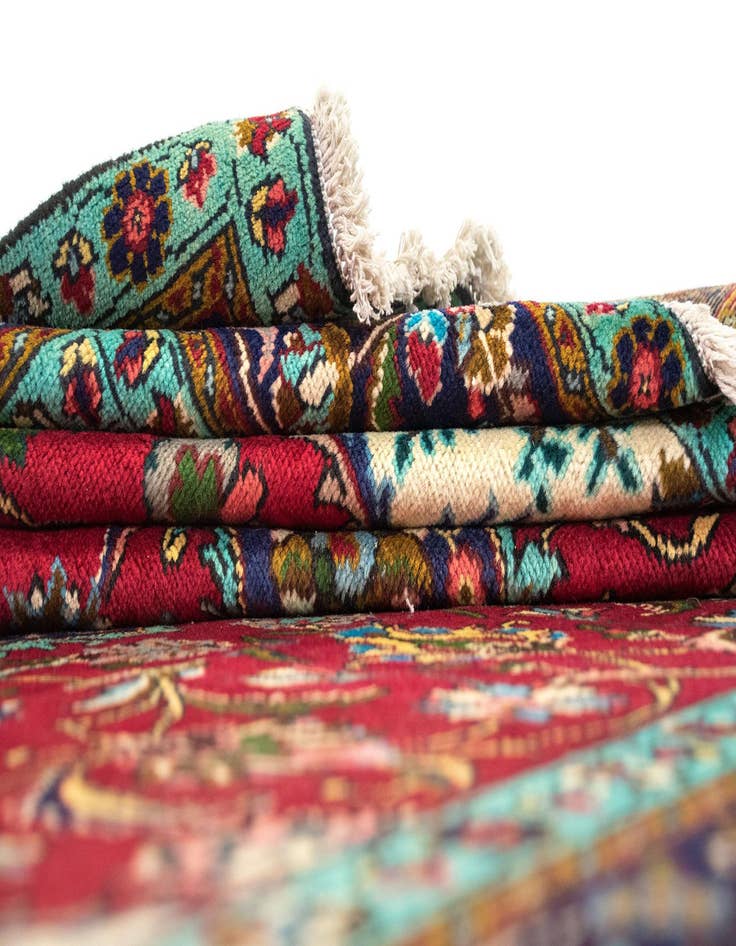 Detail image of  9' 10 x 13'  Hand Knotted Tabriz Persian Wool Rug