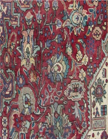 Detail image of  4' 8 x 8' 4  Hand Knotted Tabriz Persian Wool Rug