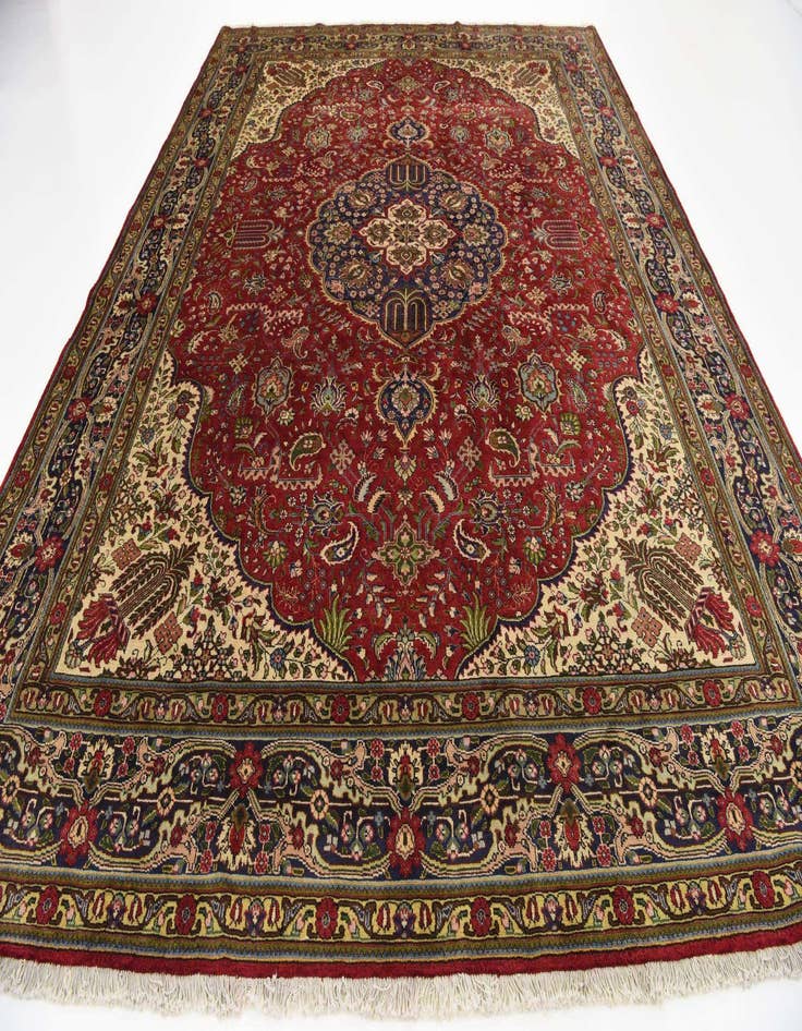 Detail image of  9' 9 x 12' 10 Tabriz Wool Rug
