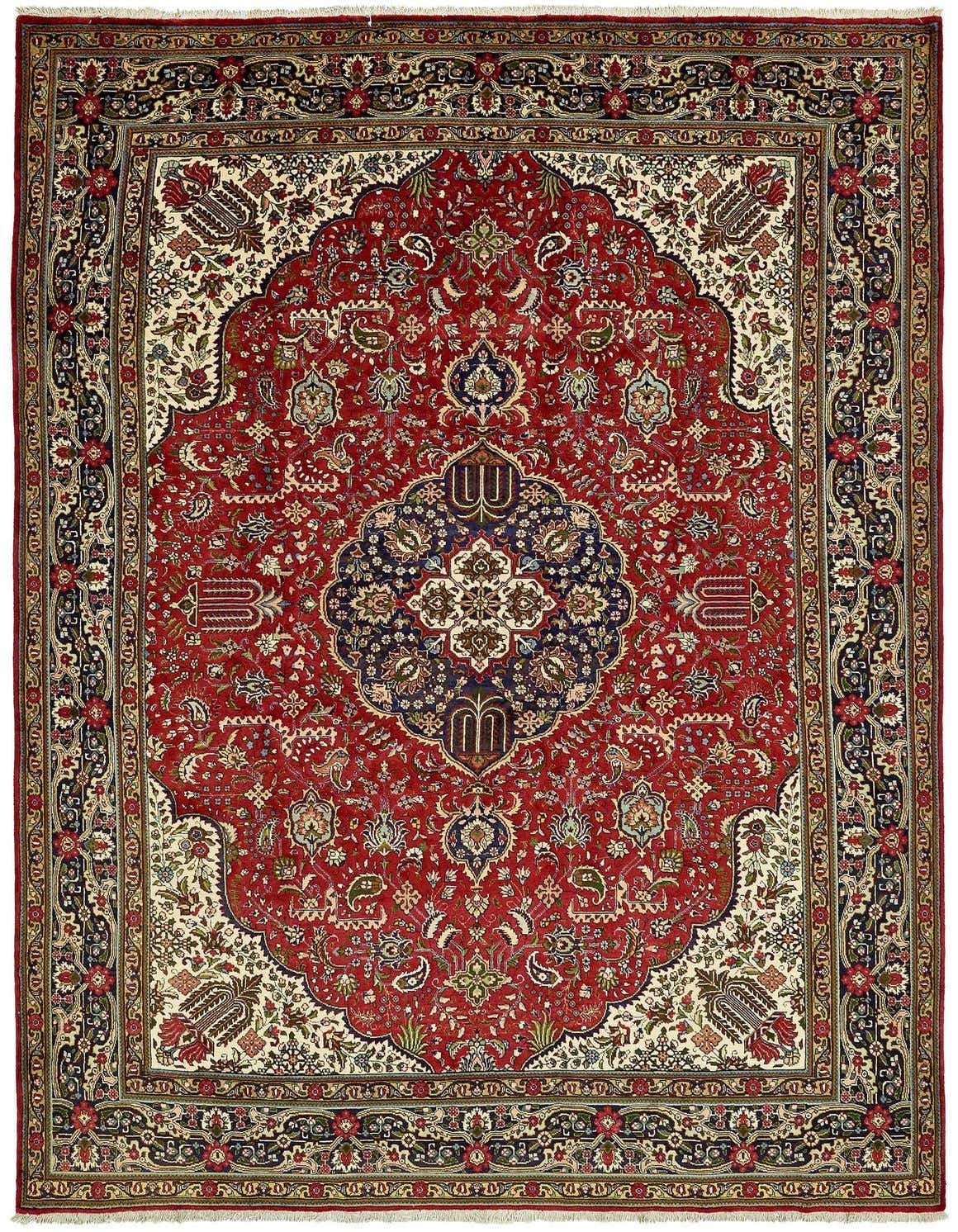 Primary image  9' 9 x 12' 10 Tabriz Wool Rug