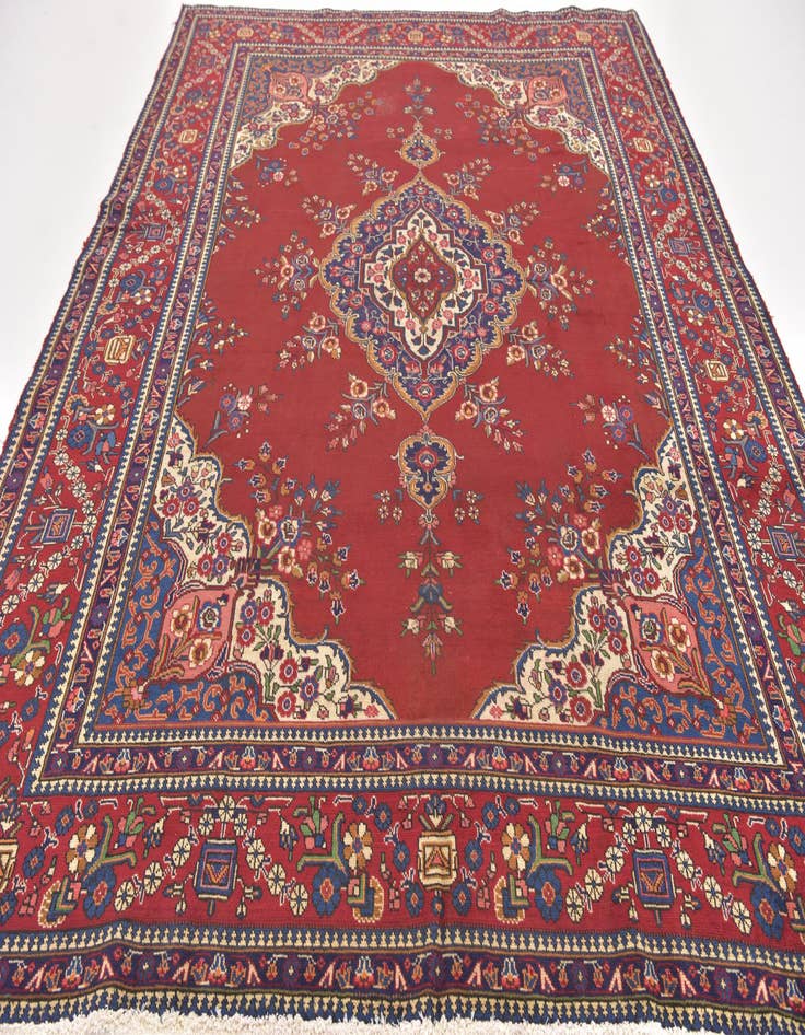 Detail image of  9' 6 x 12' 5  Hand Knotted Tabriz Persian Wool Rug