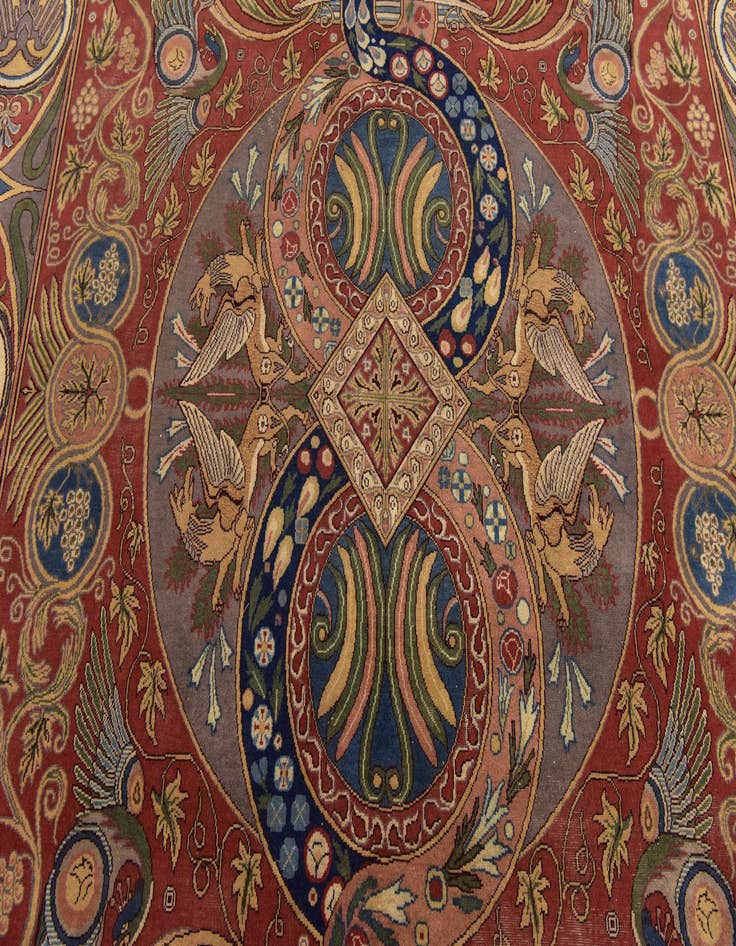 Detail image of  8' 10 x 12'  Hand Knotted Tabriz Persian Wool Rug