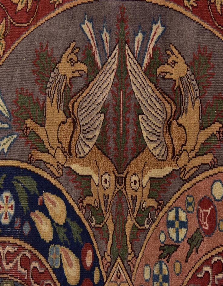 Detail image of  8' 10 x 12'  Hand Knotted Tabriz Persian Wool Rug