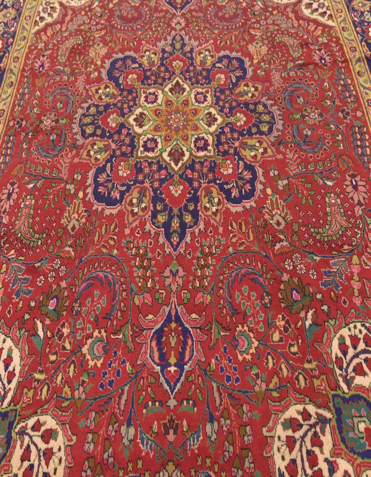 Detail image of  9' 7 x 12' 10  Hand Knotted Tabriz Persian Wool Rug