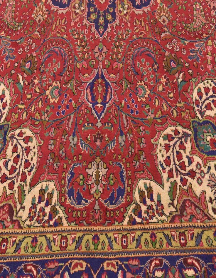 Detail image of  9' 7 x 12' 10  Hand Knotted Tabriz Persian Wool Rug