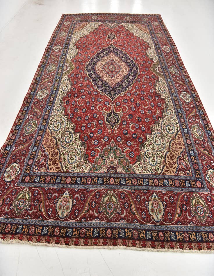 Detail image of  10' 2 x 13' 5  Hand Knotted Tabriz Persian Wool Rug