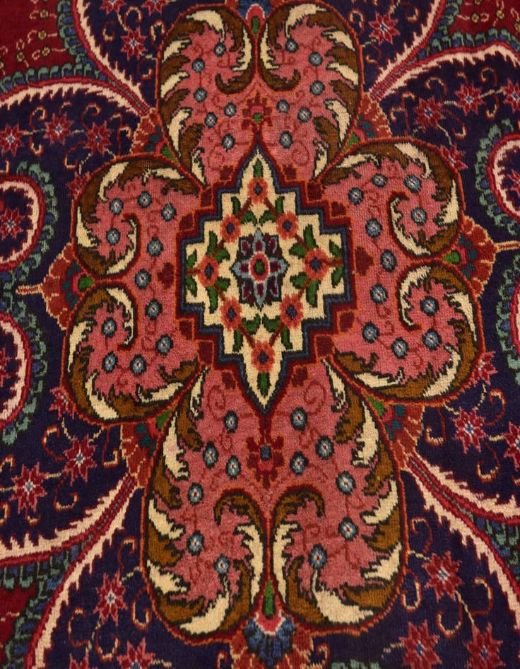 Detail image of  9' 7 x 12' 6  Hand Knotted Tabriz Persian Wool Rug