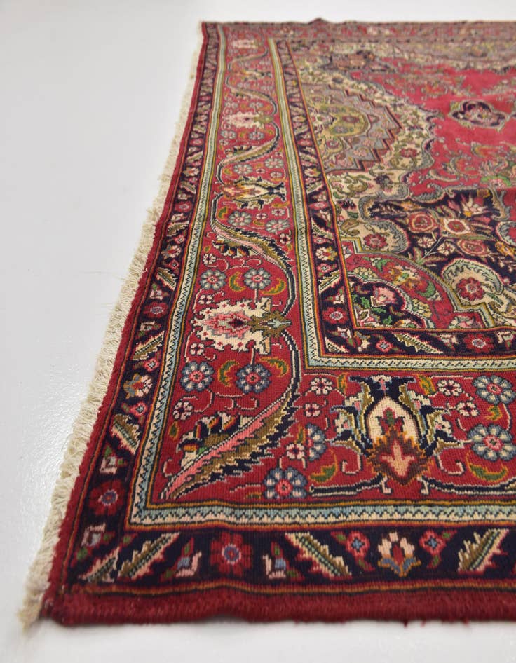 Detail image of  9' 6 x 12' 9  Hand Knotted Tabriz Persian Wool Rug