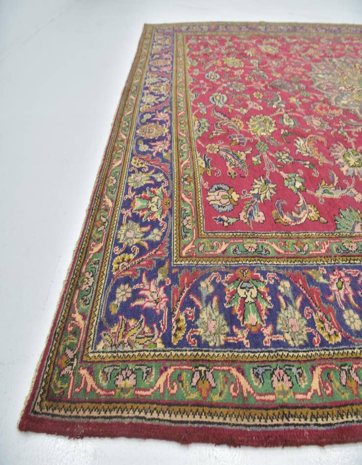 Detail image of 9' 10 x 13' 2 Hand Knotted Tabriz Persian Wool Rug