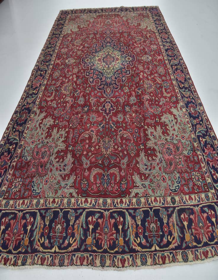 Detail image of  9' 8 x 13' 2  Hand Knotted Tabriz Persian Wool Rug