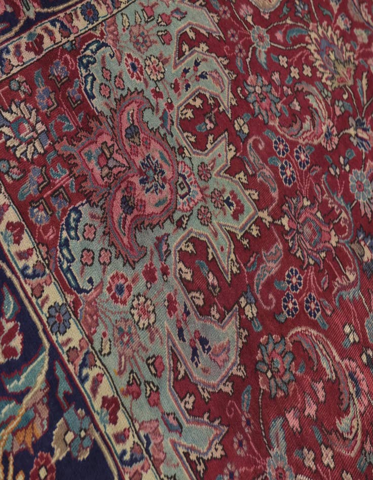 Detail image of  9' 8 x 13' 2  Hand Knotted Tabriz Persian Wool Rug