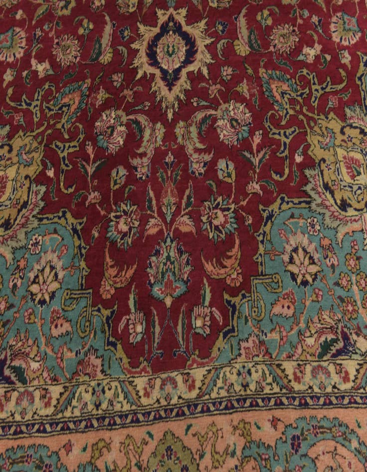 Detail image of  9' 7 x 13' 2  Hand Knotted Tabriz Persian Wool Rug
