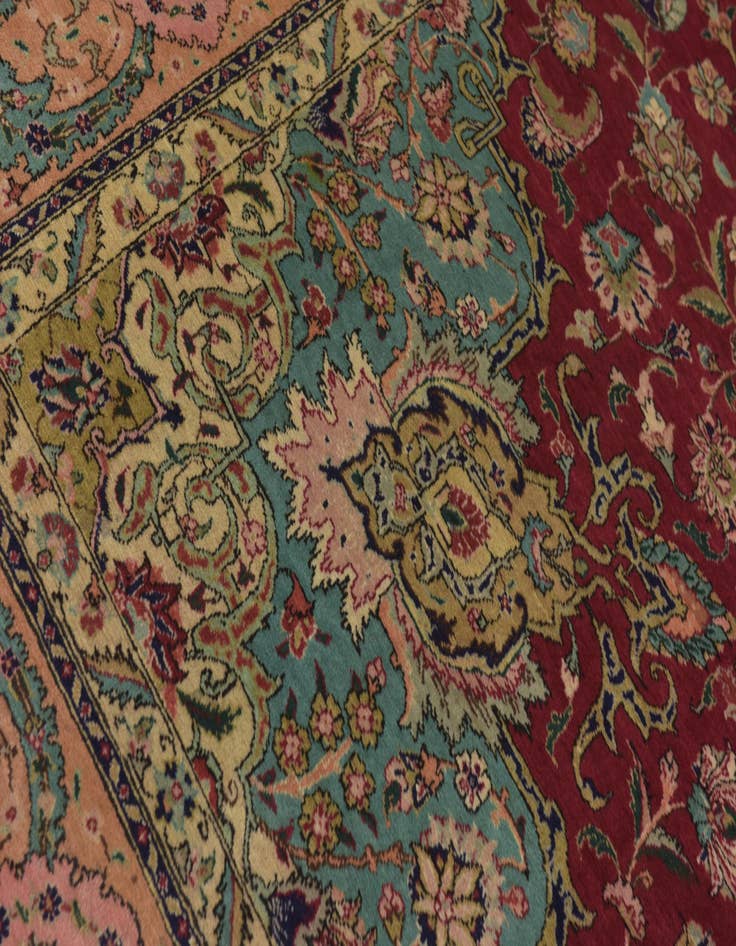 Detail image of  9' 7 x 13' 2  Hand Knotted Tabriz Persian Wool Rug