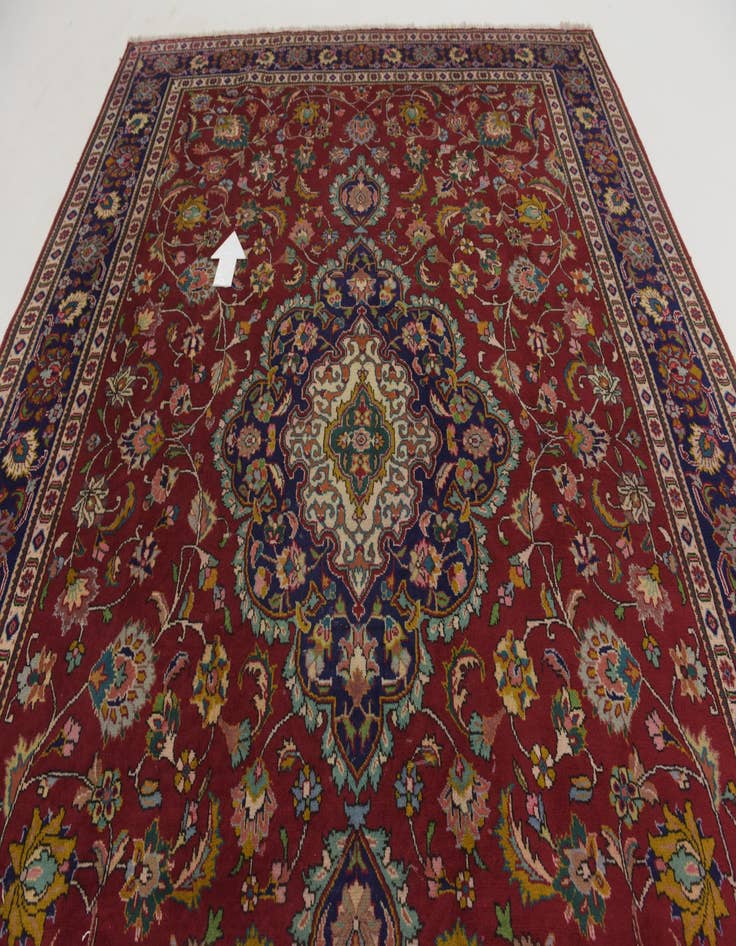 Detail image of  9' 9 x 13' 4  Hand Knotted Tabriz Persian Wool Rug