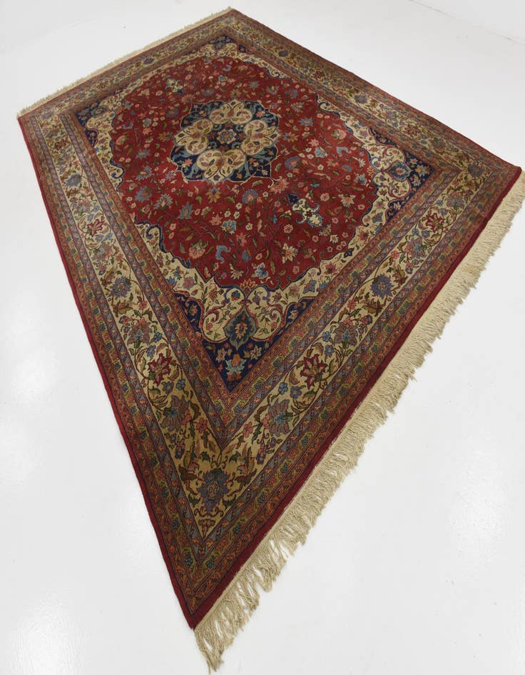 Detail image of  10' x 13' 2  Hand Knotted Tabriz Wool Rug