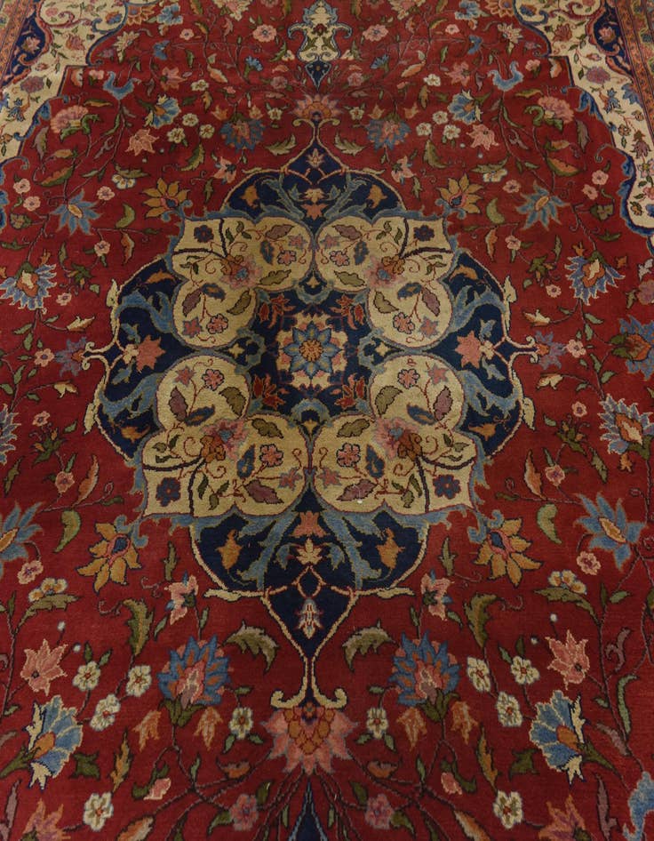 Detail image of  10' x 13' 2  Hand Knotted Tabriz Wool Rug