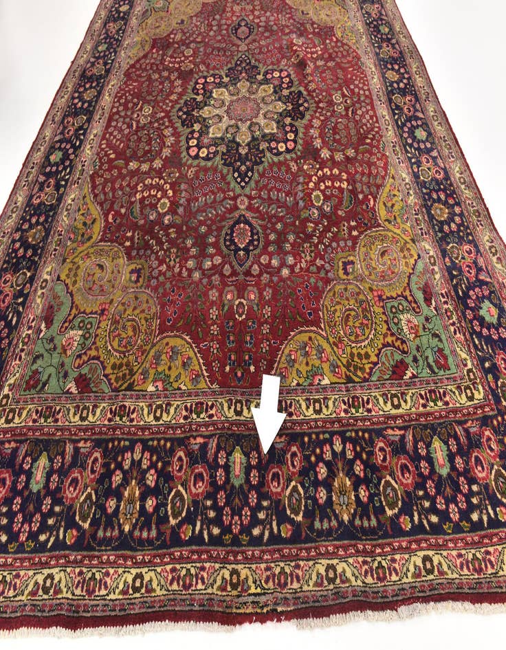 Detail image of 10' x 12' 9 Hand Knotted Tabriz Persian Wool Rug