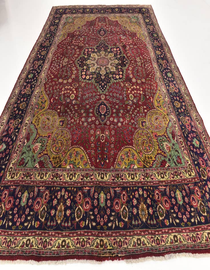 Detail image of 10' x 12' 9 Hand Knotted Tabriz Persian Wool Rug