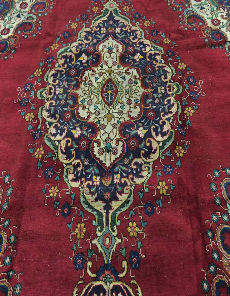 Detail image of  9' 7 x 12' 6  Hand Knotted Tabriz Persian Wool Rug