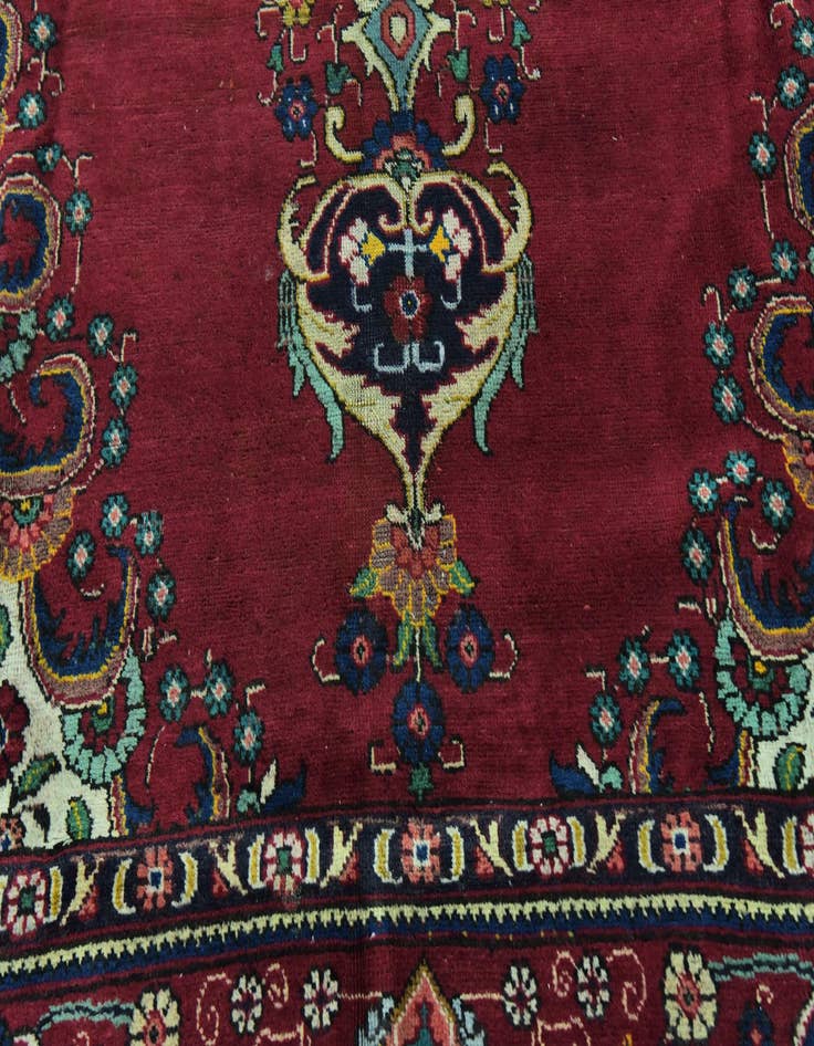 Detail image of  9' 7 x 12' 6  Hand Knotted Tabriz Persian Wool Rug