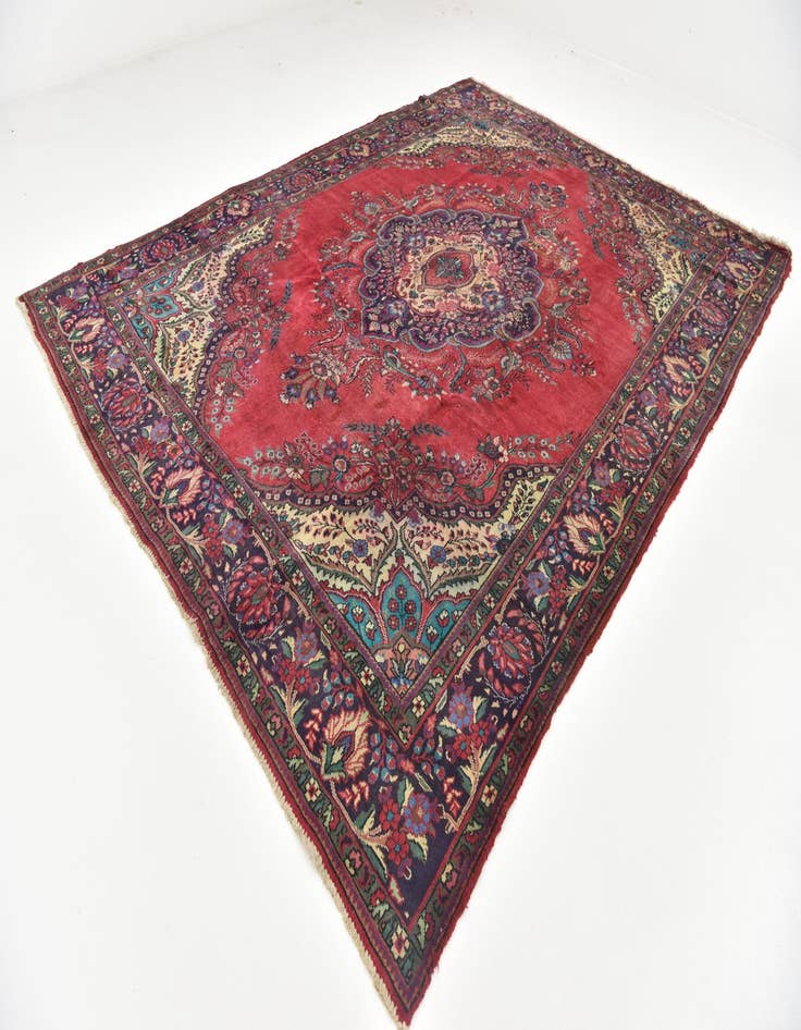 Detail image of  9' 7 x 12' 6  Hand Knotted Tabriz Persian Wool Rug