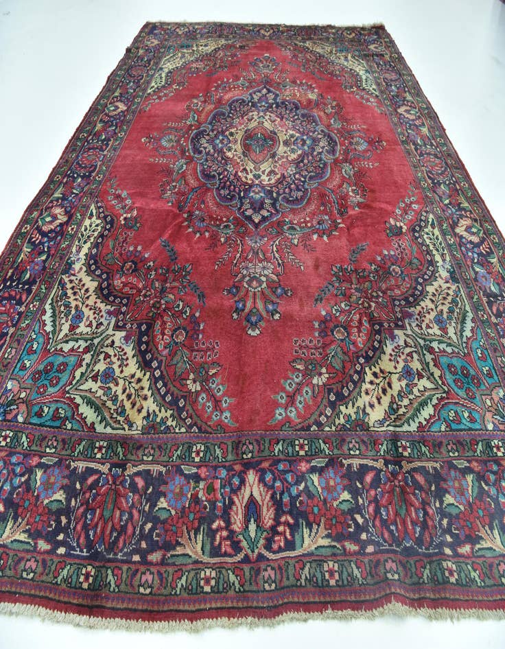 Detail image of  9' 7 x 12' 6  Hand Knotted Tabriz Persian Wool Rug