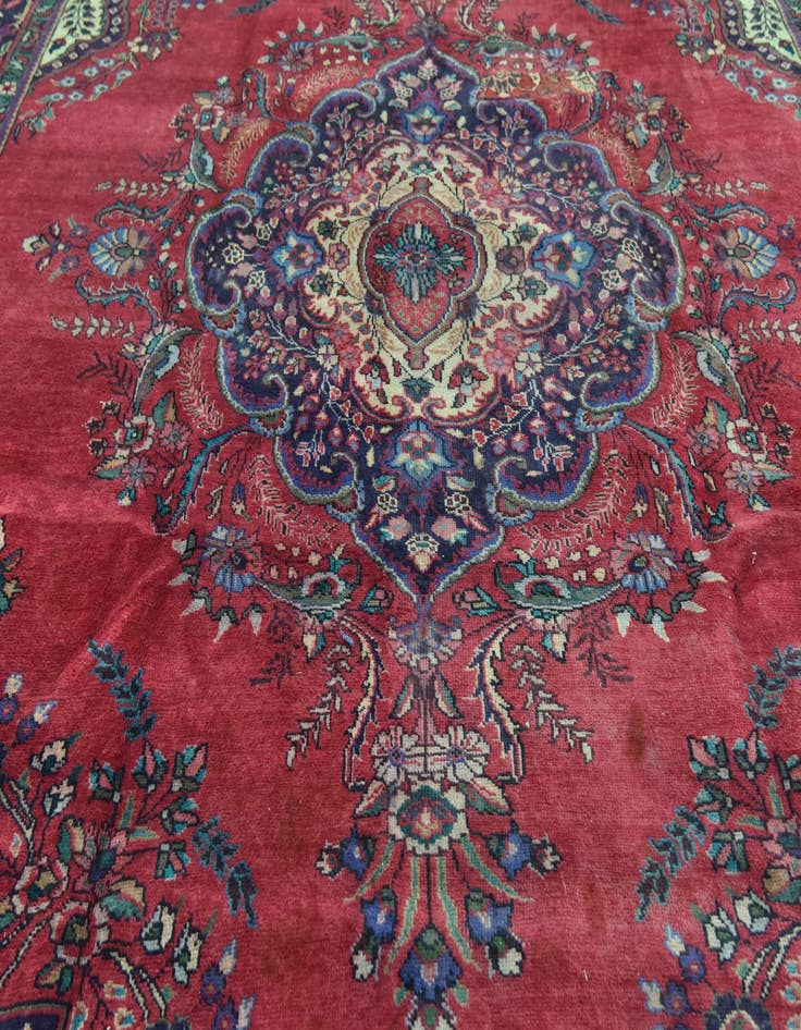 Detail image of  9' 7 x 12' 6  Hand Knotted Tabriz Persian Wool Rug