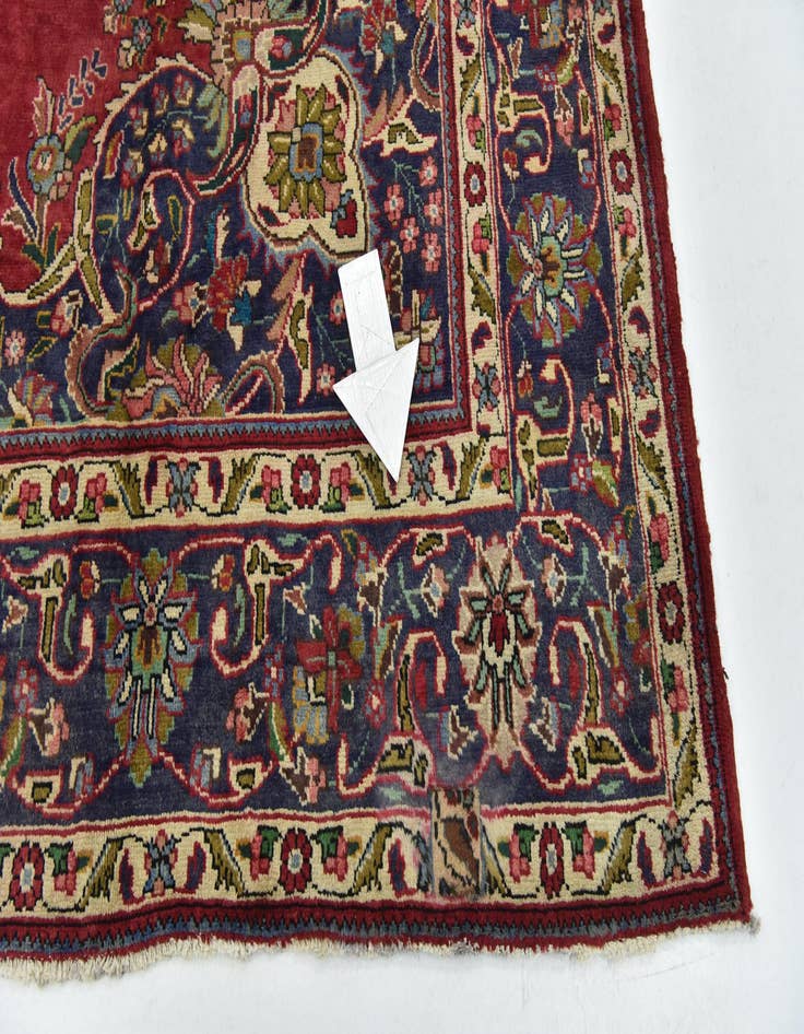 Detail image of  9' 9 x 13'  Hand Knotted Tabriz Persian Wool Rug