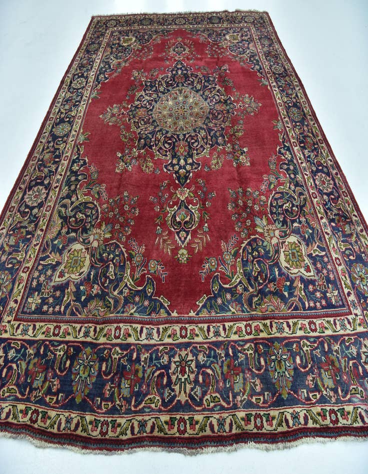 Detail image of  9' 9 x 13'  Hand Knotted Tabriz Persian Wool Rug