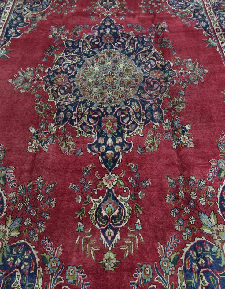 Detail image of  9' 9 x 13'  Hand Knotted Tabriz Persian Wool Rug