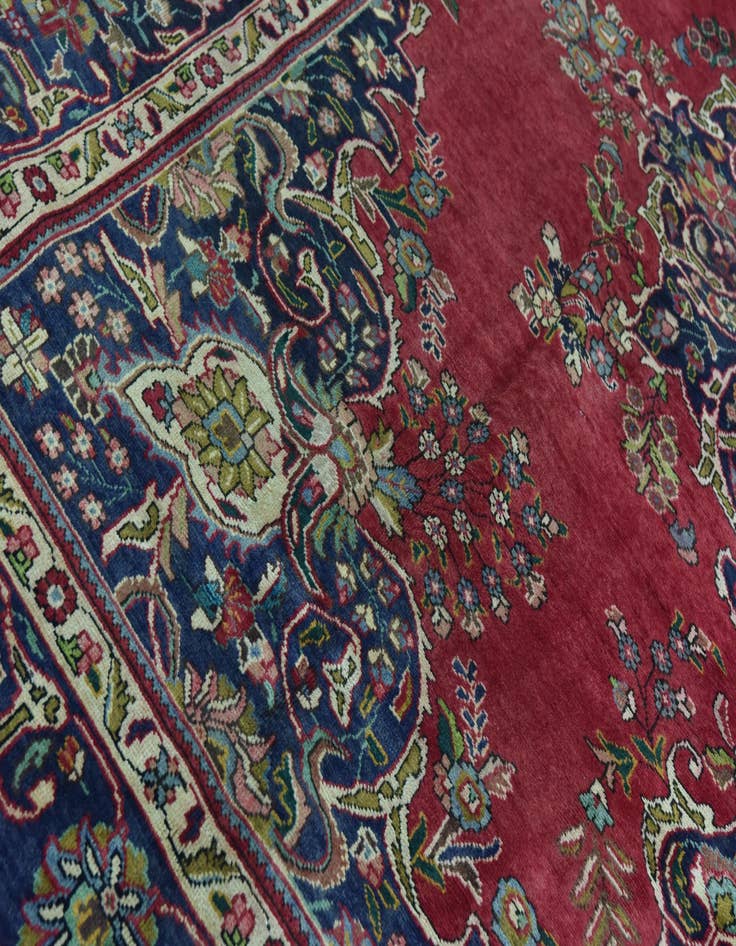 Detail image of  9' 9 x 13'  Hand Knotted Tabriz Persian Wool Rug