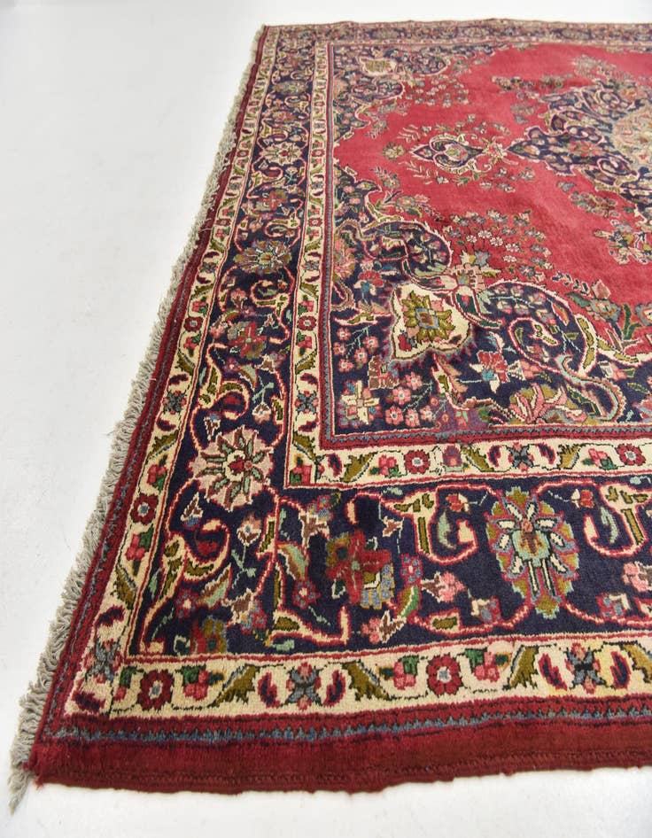 Detail image of  9' 9 x 13'  Hand Knotted Tabriz Persian Wool Rug