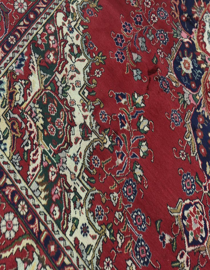 Detail image of  9' 8 x 12' 8  Hand Knotted Tabriz Persian Wool Rug