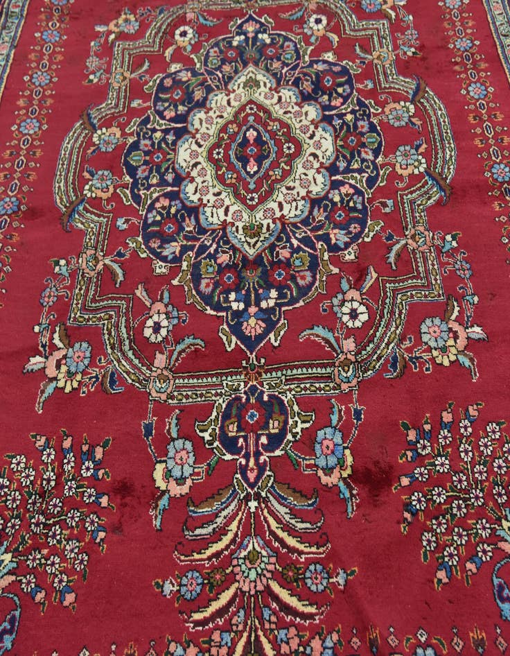 Detail image of  9' 9 x 12' 10  Hand Knotted Tabriz Persian Wool Rug