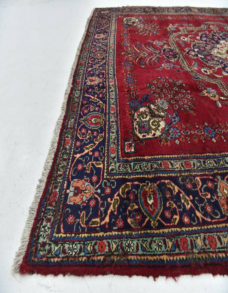 Detail image of  9' 9 x 12' 10  Hand Knotted Tabriz Persian Wool Rug