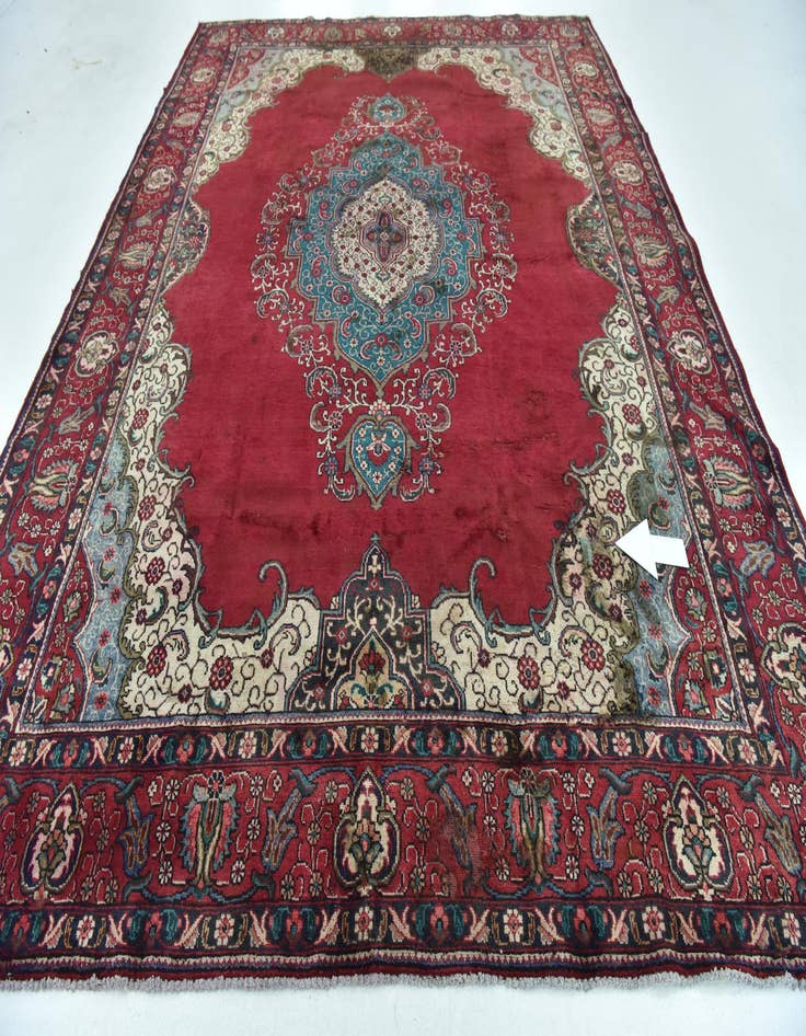 Detail image of 9' 10 x 12' 6 Hand Knotted Tabriz Persian Wool Rug