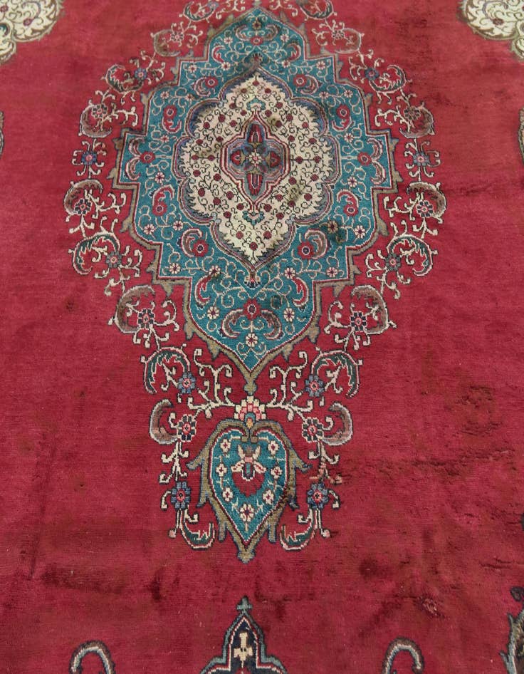 Detail image of 9' 10 x 12' 6 Hand Knotted Tabriz Persian Wool Rug