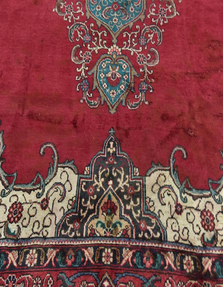 Detail image of 9' 10 x 12' 6 Hand Knotted Tabriz Persian Wool Rug