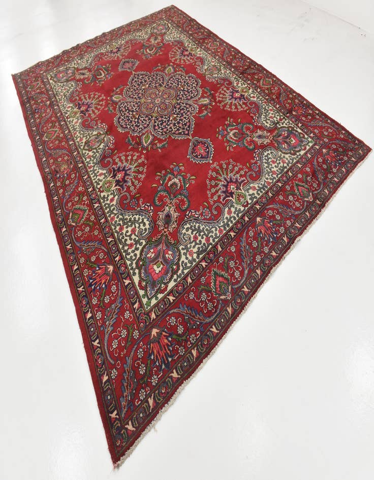 Detail image of  9' 7 x 12' 7  Hand Knotted Tabriz Persian Wool Rug