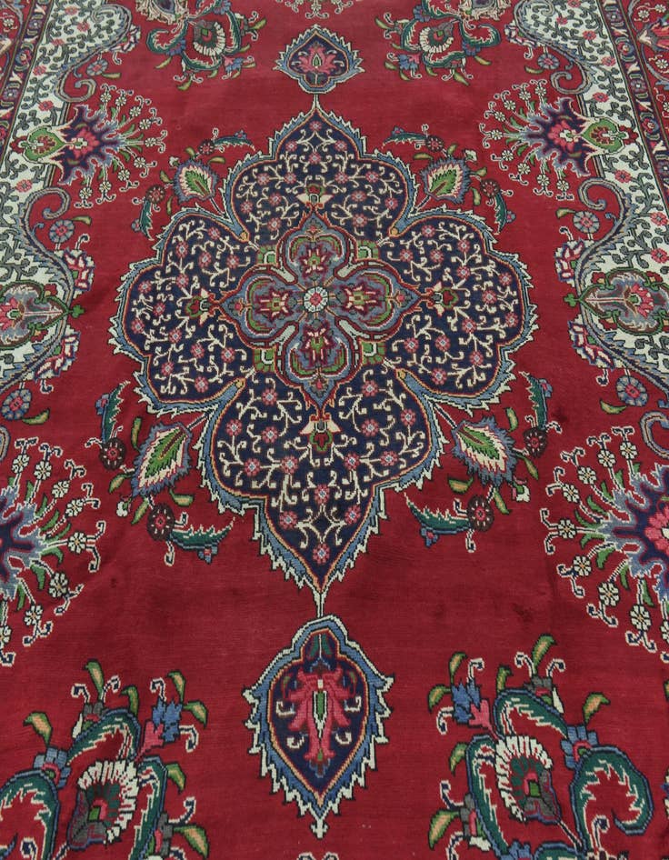 Detail image of  9' 7 x 12' 7  Hand Knotted Tabriz Persian Wool Rug