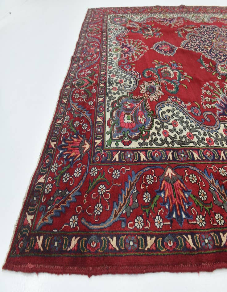 Detail image of  9' 7 x 12' 7  Hand Knotted Tabriz Persian Wool Rug