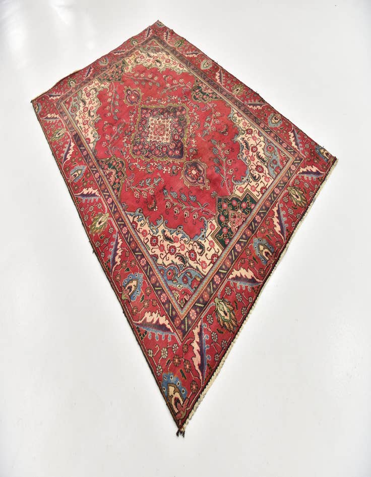 Detail image of 6' x 8' 9 Hand Knotted Tabriz Persian Wool Rug