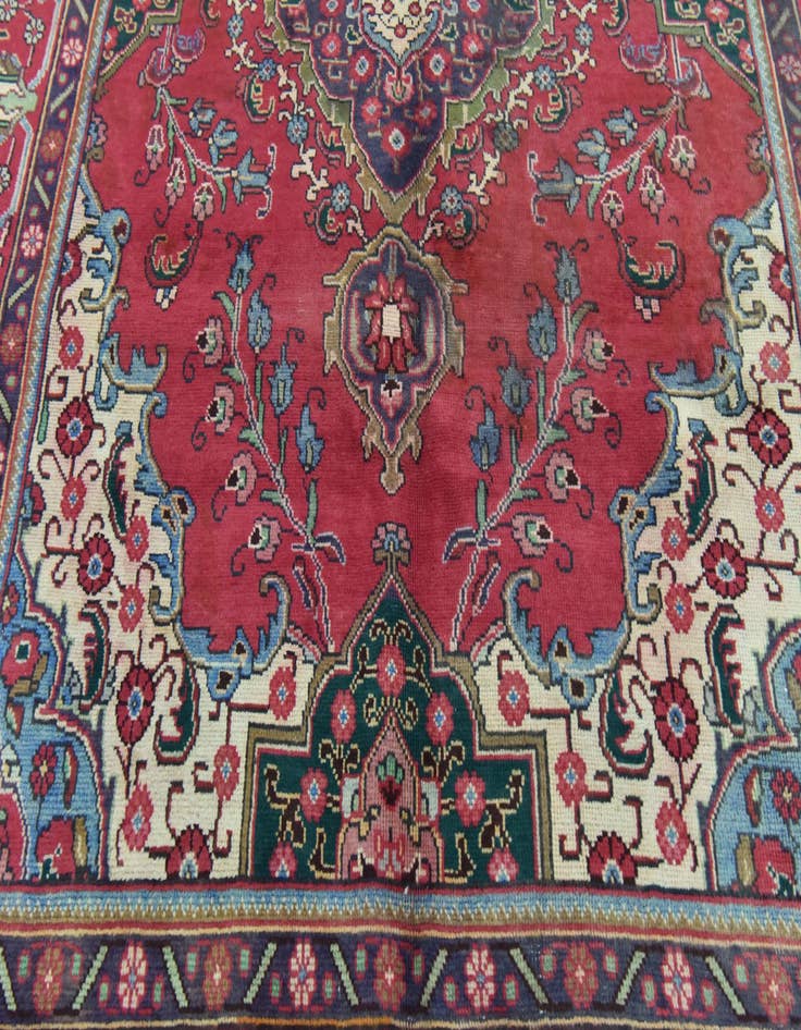 Detail image of 6' x 8' 9 Hand Knotted Tabriz Persian Wool Rug