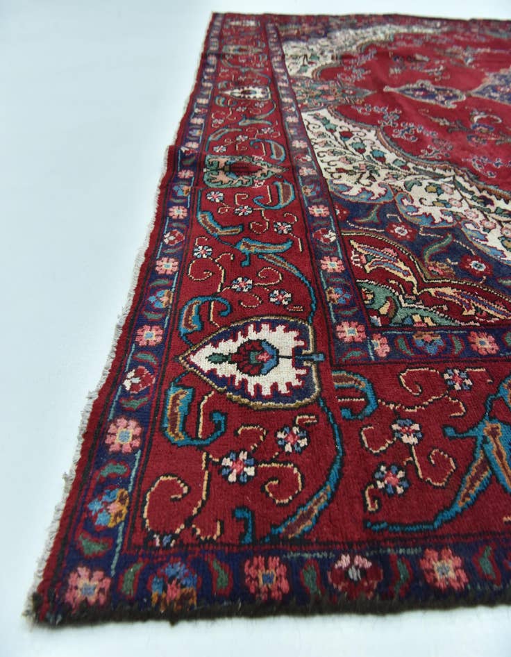 Detail image of  9' 9 x 12' 6  Hand Knotted Tabriz Persian Wool Rug