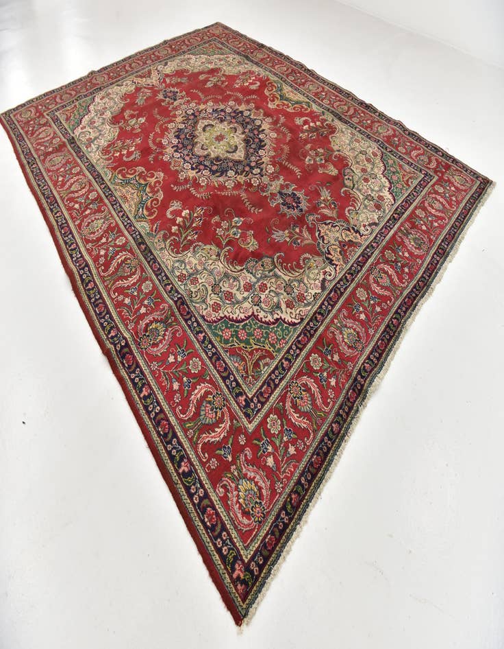 Detail image of 10' x 12' 9 Hand Knotted Tabriz Persian Wool Rug