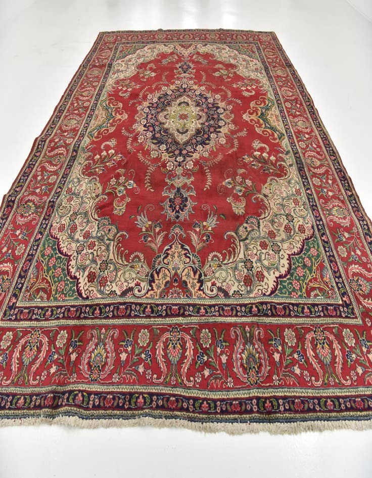 Detail image of 10' x 12' 9 Hand Knotted Tabriz Persian Wool Rug